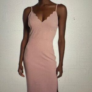 SOCIALITE laser cut scallop bodycon